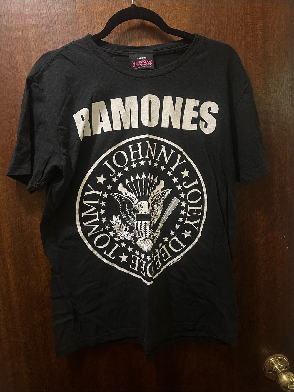 Ramones Black Logo Short Sleeve Tee